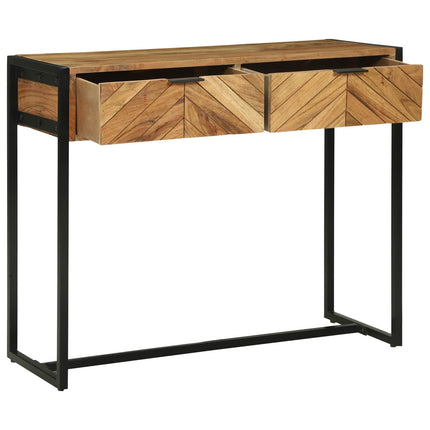 Konsolbord med låda Brun 90 x 35 x 75 cm Massivt Akaciaträ