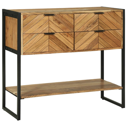 Konsolbord med låda Brun 90 x 35 x 80 cm Massivt Akaciaträ