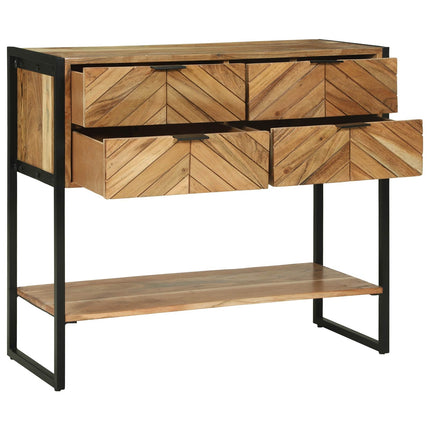 Konsolbord med låda Brun 90 x 35 x 80 cm Massivt Akaciaträ