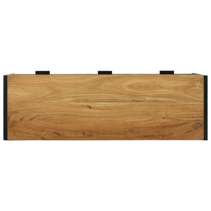 TV-skåp med låda Brun 100 x 35 x 50 cm Massivt Akaciaträ