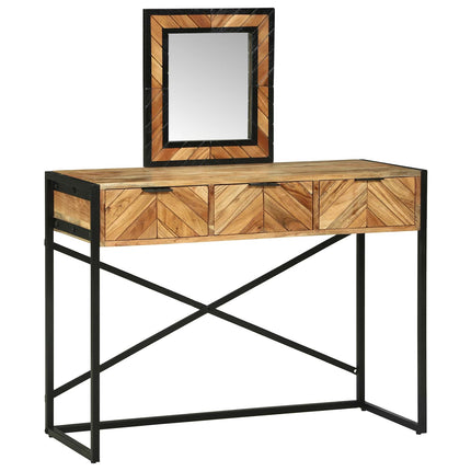 Smyckebord med låda Brun 100 x 40 x 120 cm Massivt Akaciaträ