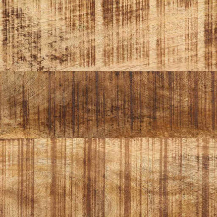 Väggspegel Svart och Brunt 70 x 2 x 70 cm Massivt Akaciaträ