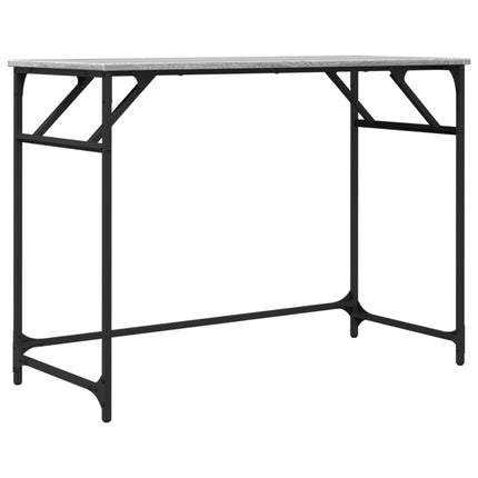 Skrivbord grå sonoma 100x45x76 cm trä pulverlackerat stål