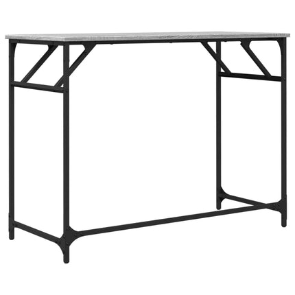 Skrivbord grå sonoma 100x45x76 cm trä pulverlackerat stål