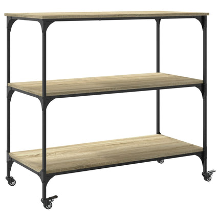Köksvagn sonoma-ek 102x50x95 cm konstruerat trä