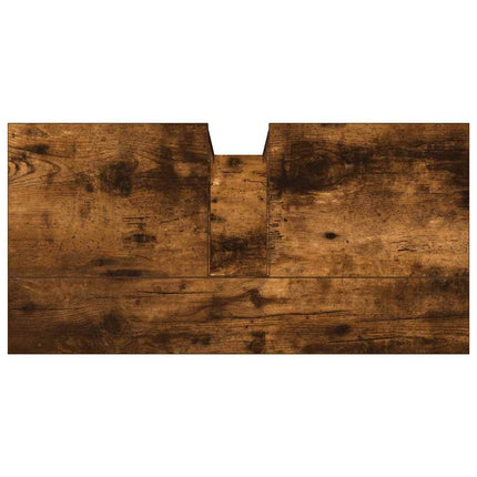 Tvättställsskåp rökfärgad ek 60x30x60 cm konstruerat trä