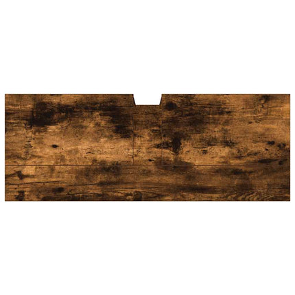 Tvättställsskåp rökfärgad ek 80x30x60 cm konstruerat trä