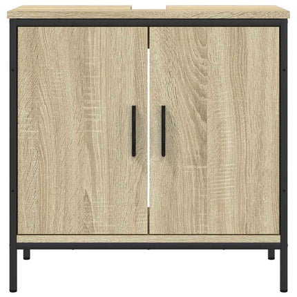 Tvättställsskåp sonoma-ek 60x30x60 cm konstruerat trä