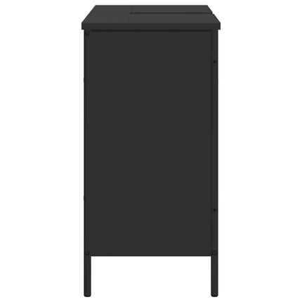 Tvättställsskåp svart 80x30x60 cm konstruerat trä