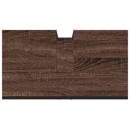 Tvättställsskåp brun ek 60x33x60 cm konstruerat trä