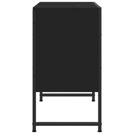 Tvättställsskåp svart 80x33x60 cm konstruerat trä