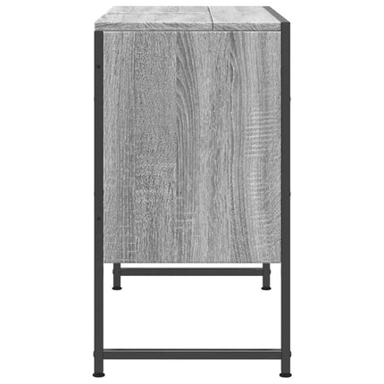 Tvättställsskåp grå sonoma 80x33x60 cm konstruerat trä