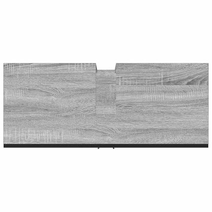 Tvättställsskåp grå sonoma 80x33x60 cm konstruerat trä