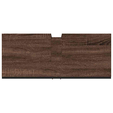 Tvättställsskåp brun ek 80x33x60 cm konstruerat trä