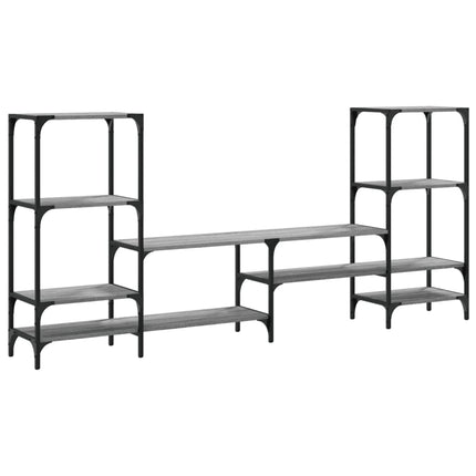 Tv-bänk grå sonoma 206,5x28,5x95 cm konstruerat trä