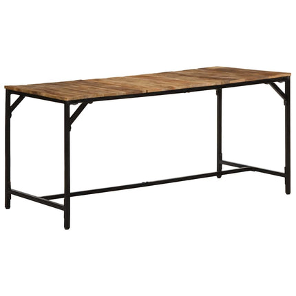 Matbord 160x80x75 cm massivt trä grov mango