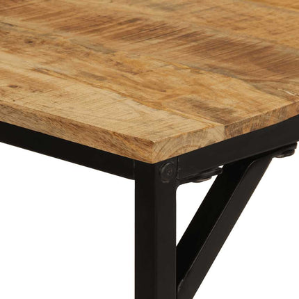Matbord 160x80x75 cm massivt trä grov mango