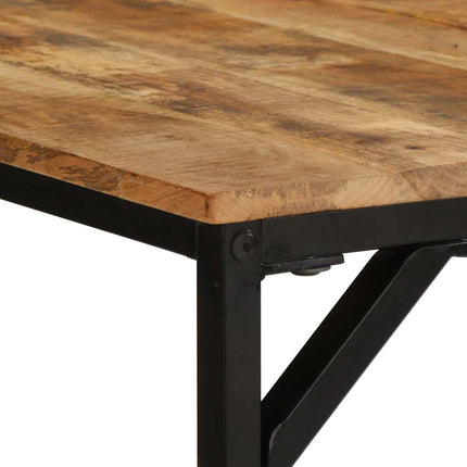 Matbord 180x90x75 cm massivt trä grov mango