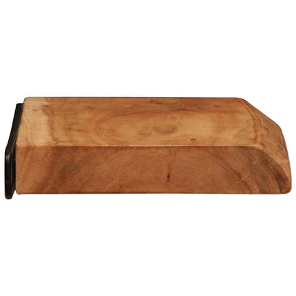 Vägghyllor 2 st 30x20x3,5 cm massivt trä akacia