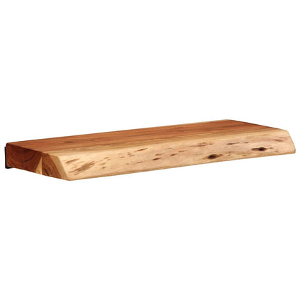 Vägghyllor 2 st 40x20x3,5 cm massivt trä akacia