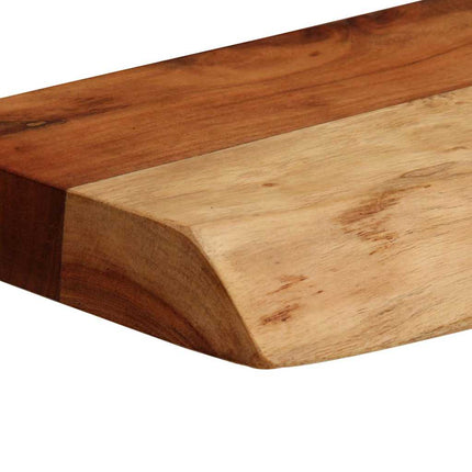 Vägghyllor 2 st 40x20x3,5 cm massivt trä akacia