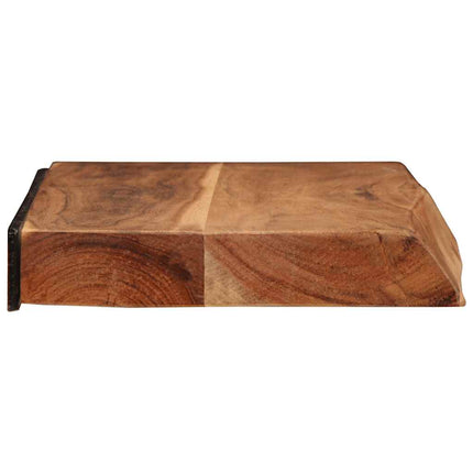 Vägghyllor 2 st 60x20x3,5 cm massivt trä akacia