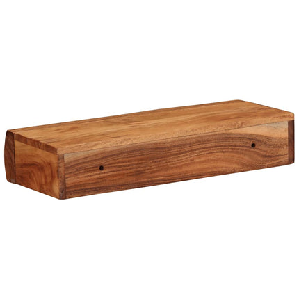 Vägghyllor 2 st 40x17x8 cm massivt trä akacia