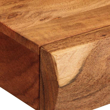 Vägghyllor 2 st 40x17x8 cm massivt trä akacia
