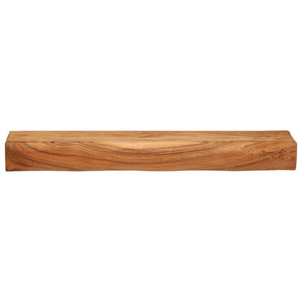 Vägghyllor 2 st 80x17x8 cm massivt trä akacia