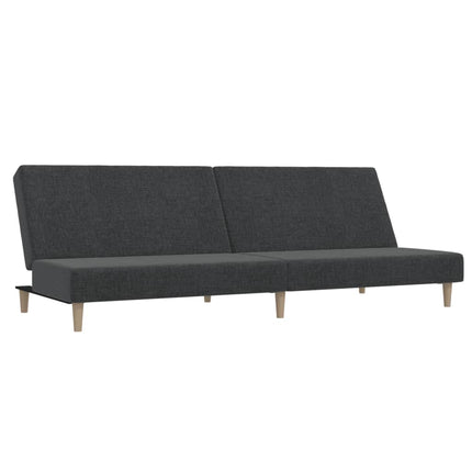 Bäddsoffa 2-sits mörkgrå tyg