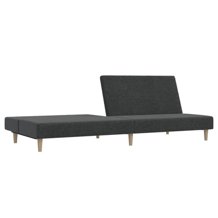 Bäddsoffa 2-sits mörkgrå tyg