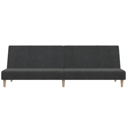 Bäddsoffa 2-sits mörkgrå tyg