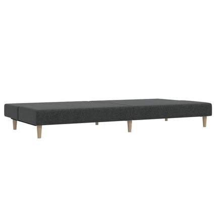 Bäddsoffa 2-sits mörkgrå tyg