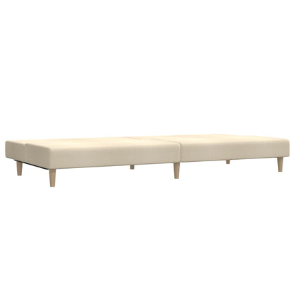 Bäddsoffa 2-sits gräddvit tyg