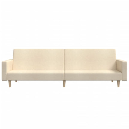 Bäddsoffa 2-sits gräddvit tyg
