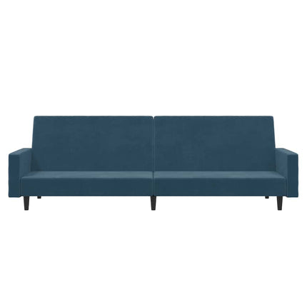 Bäddsoffa 2-sits blå sammet