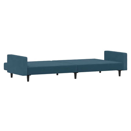 Bäddsoffa 2-sits blå sammet