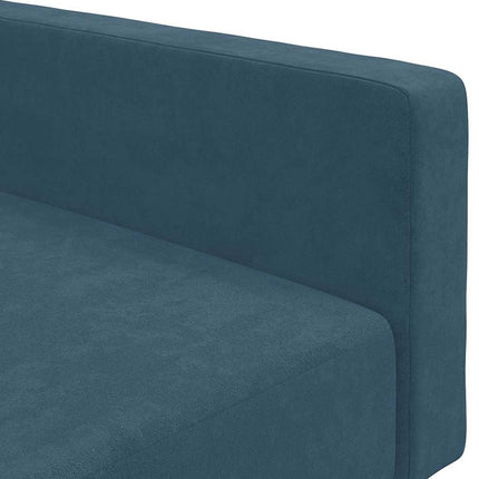Bäddsoffa 2-sits blå sammet