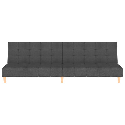 Bäddsoffa 2-sits mörkgrå tyg