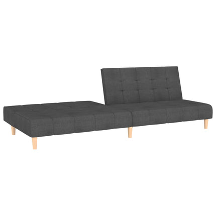 Bäddsoffa 2-sits mörkgrå tyg