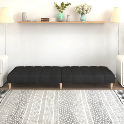 Bäddsoffa 2-sits svart tyg
