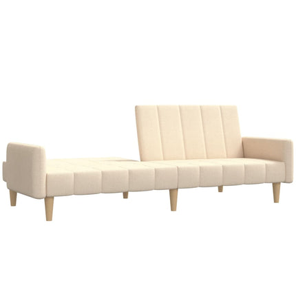 Bäddsoffa 2-sits gräddvit tyg