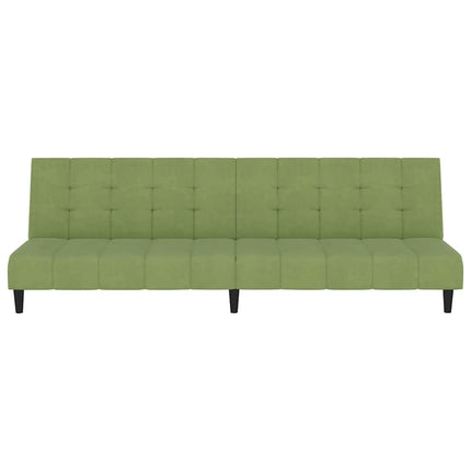 Bäddsoffa 2-sits ljusgrön sammet