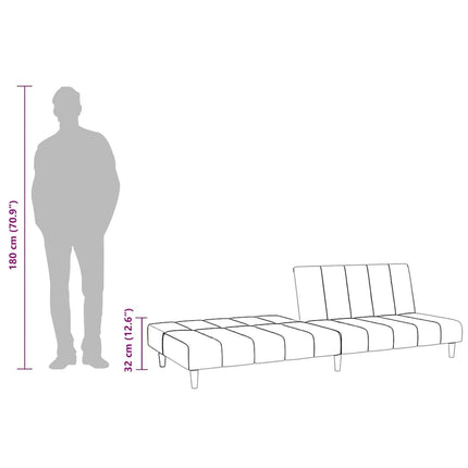 Bäddsoffa 2-Sits Sammet