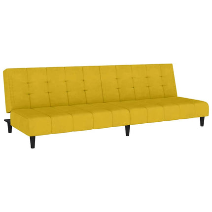 Bäddsoffa 2-sits gul sammet
