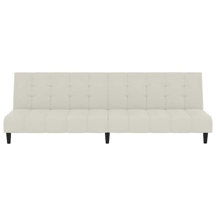 Bäddsoffa 2-sits gräddvit sammet