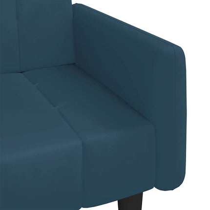 Bäddsoffa 2-sits blå sammet