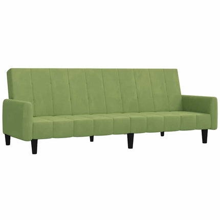 Bäddsoffa 2-sits ljusgrön sammet