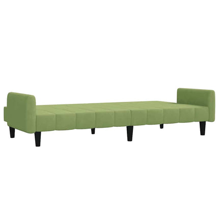 Bäddsoffa 2-sits ljusgrön sammet
