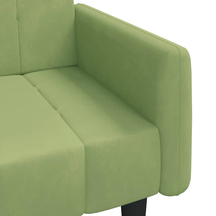 Bäddsoffa 2-sits ljusgrön sammet